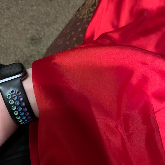 SAY YES TO THE PROM Womens Embellished Red Strapless Dress 11/12 w/pockets - Picture 3 of 6